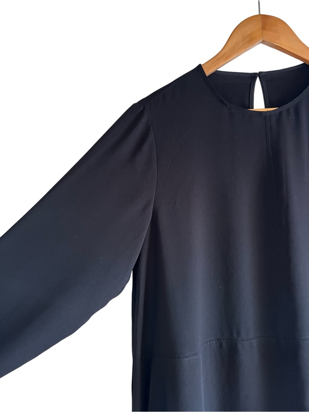 Wilfred loose fit 3/4 sleeve lightweight mini dress in black excellent condition - Picture 7 of 14